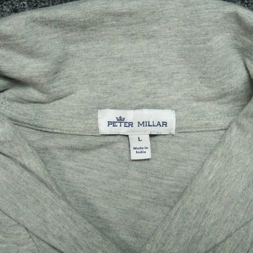 Peter Millar Sweater Mens Large Gray Lava Loop Collar Pullover Stretch Crown - Picture 3 of 8