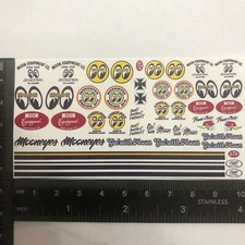 Clear 1:64 Waterslide Decal for JDM VW Silverado Camaro Mooneyes