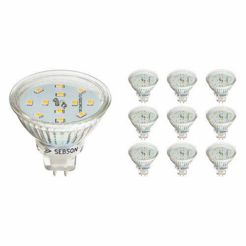 10x MR16 LED GU5.3 4,5W – Warmweiß 2700K, 558 Lumen, 120° Abstrahlwinkel, Flimmerfrei, Ersetzt 50W Halogen