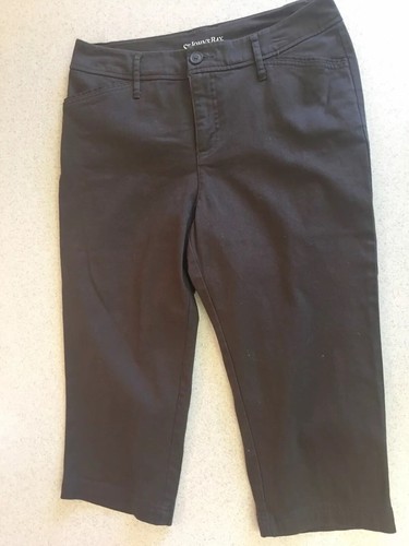 Spandex Crop Jeans Brown Zip Front Size 