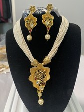 indian pakistani jewelry set Necklace With earrings