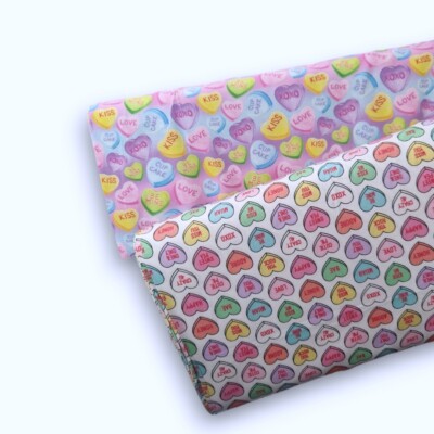 Love Hearts Baumwolle Süßigkeiten Valentinstag Schneiderei Handwerk Material