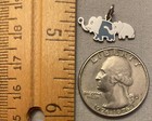 LITTLE ELEPHANTS Jewelry Charm or Pendant - Pewter & Enamel Flat Charm ¾"x ⅜" — photo 5
