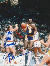 JIM CHONES  LOS ANGELES LAKERS  1980 NBA CHAMPS  ACTION SIGNED 8X10