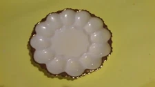 Devilled Egg Plate Milk Glass Anchor Hocking