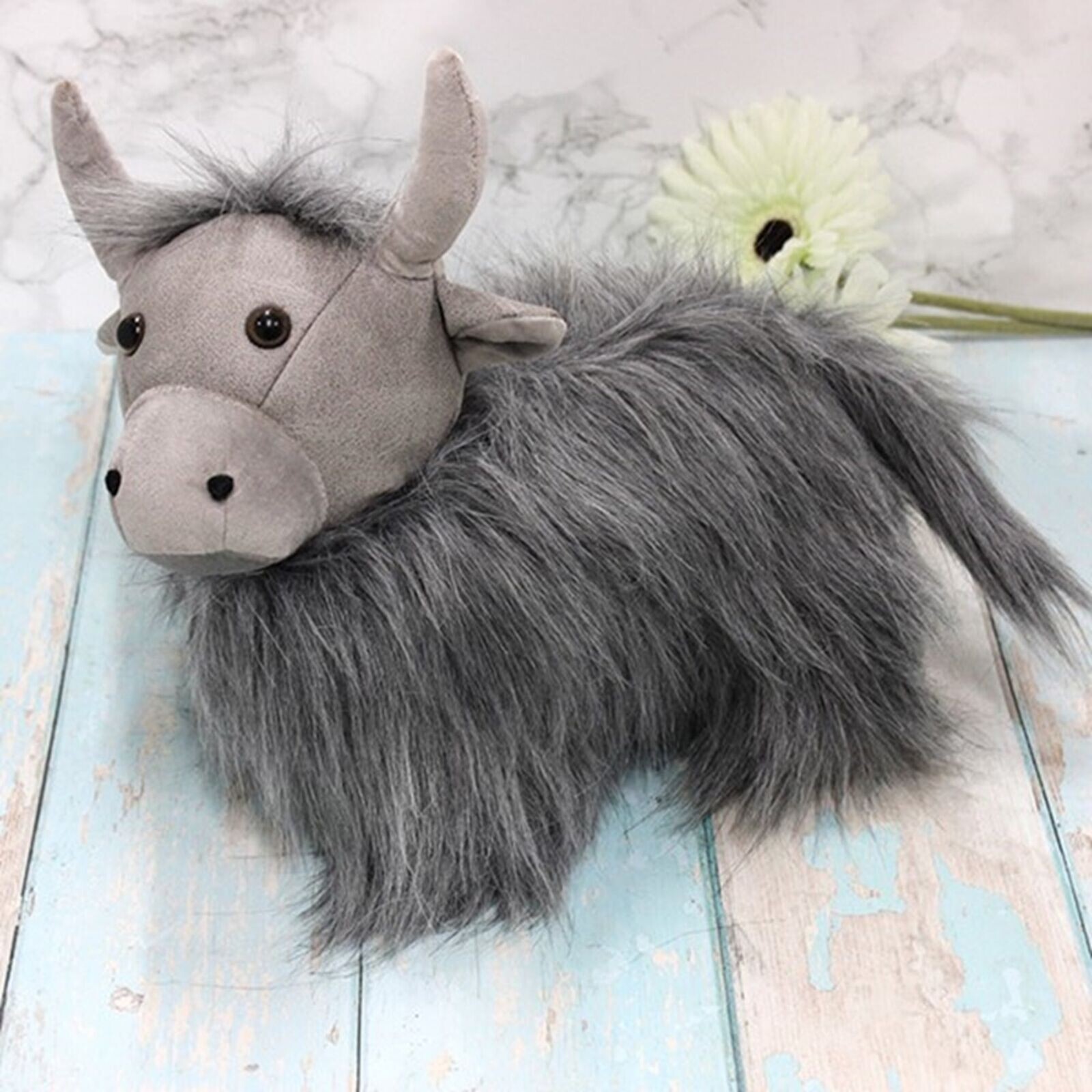 Lesser & Pavey Grey Pals Highland Coo Heavy Doorstop Home Decor Gift New