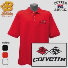 C3 Corvette Embroidered Men's Cutter Buck Ace Polo Shirt BDC3EP8017