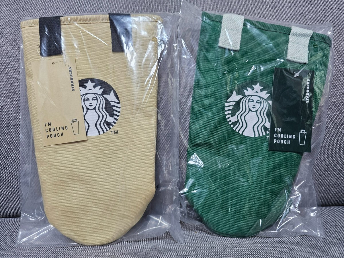 ★関税込★Starbucks★2024 SS Delight Multi Bottle Bag★ Starbucks Korea 2024 Cooling Bottle Bag (Pouch) Green or