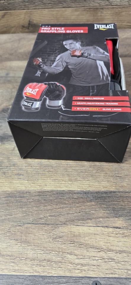 Guantes Everlast Pro Style Grappling MMA - Regular (S/M) - Rojo Foto 2 de 4
