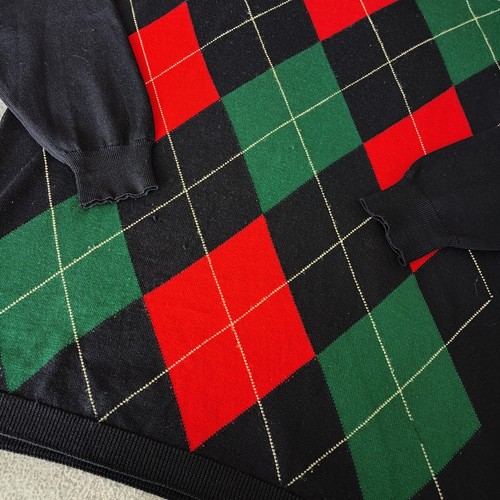 Vintage Pringle Of Scotland Argyle Sweater 100% Lambswool 50 2XL - Picture 6 of 9