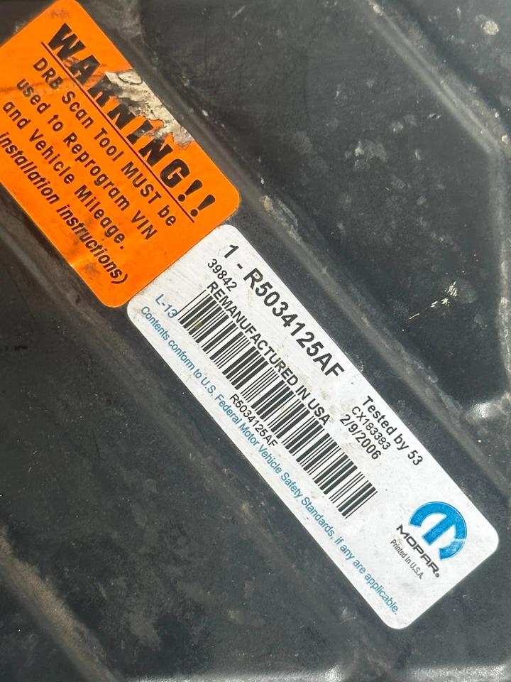 2002 DODGE NEON 2.0L Engine Control Module Computer 04745860 OEM (AA 326) - Image 3 of 4