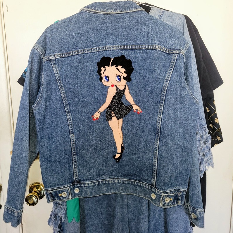 vintage rare 90s DKNY Betty Boop denim jacket