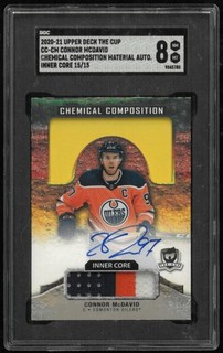 2020 21 Upper Deck The Cup Autograph Patch Connor McDavid Auto 15/15 SGC 8
