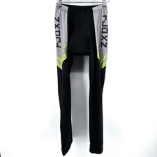 Cycling Padded Tights Mens L Black Neon Road Bike Pants Race Fit Compression
