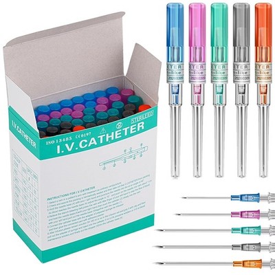 Catheter Piercing Needles - 50PCS Mix 14G 16G 18G 20G 22G Hollow Mixed-50pcs 