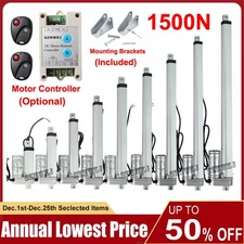 1500N Electric Linear Actuator 330 Pound Max Lift Heavy Duty Output 12V DC Motor