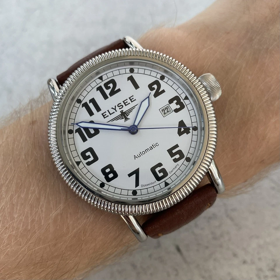 Автоматические военные часы Elysee с циферблатом 16320 44 мм Quickset дата - Изображение 2 из 4