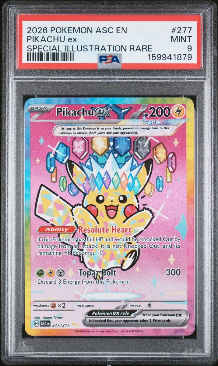 Pikachu Pokémon TCG Grade 9 Rare Individual Collectible Card Game