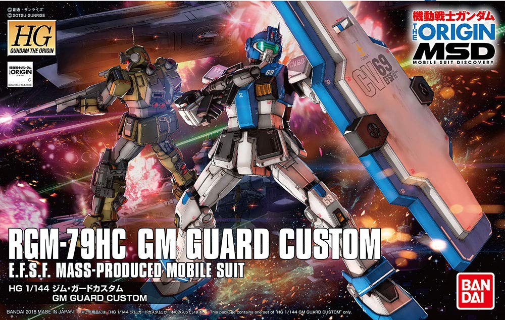 Bandai HG Gundam The Origin MSD Rgm-79hc GM Guard Custom 1