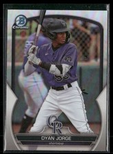 Dyan Jorge Rookie 2023 Bowman Draft Chrome Refractors Colorado Rockies #BDC-194