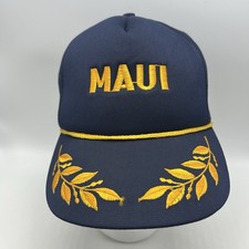 Vintage Hawaiian Hat Mesh Foam Trucker Rope Snapback Cap Maui Hawaii Embroidered
