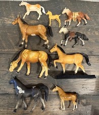 Vintage Toy 9 Horse Lot Hong Kong diamond C, P, Misc. Varying Surface Conditions