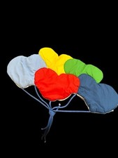 Red Calliope Bright Colors Rainbow Balloons Cloth Nursery Wall Hanging 1986