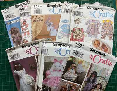YOU PICK Sewing Patterns Simplicity Crafts, Dolls, Doll Clothes etc VTG