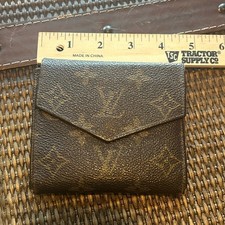 Louis Vuitton Monogram Brown and Tan Wallet Vintage