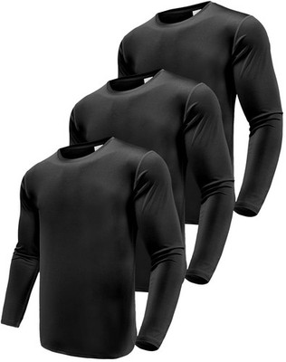 Men's 3 Pack Long Sleeve Shirt TShirts, UPF 50+ Sun Protection Quick Dry F...