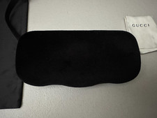 Gucci schwarzes Etui Hartschalenbrille & Sonnenbrille Samt - mittelgroß