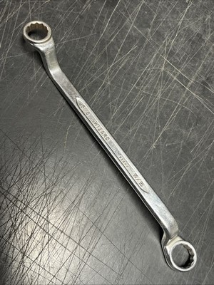 Vintage Wizard Tools Offset Double Box End Wrench 12 Point H2244 Forged USA 