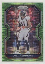 2020 Panini Prizm Neon Green Pulsar Prizm Justin Simmons #118 0en7