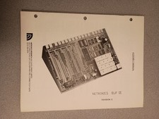 Netronics Elf 2 II Assembly Manual Original 6 Pages and Schematics