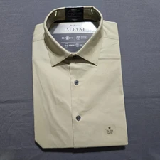 Alfani Men's Dress Shirt, 15 15 1/2 34-35 Slim-Fit Temperature Regulating beige