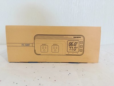 Inkbird Temp Control Thermostats Heat Cool Timer ITC-608T US Sous Vide Cook Brew