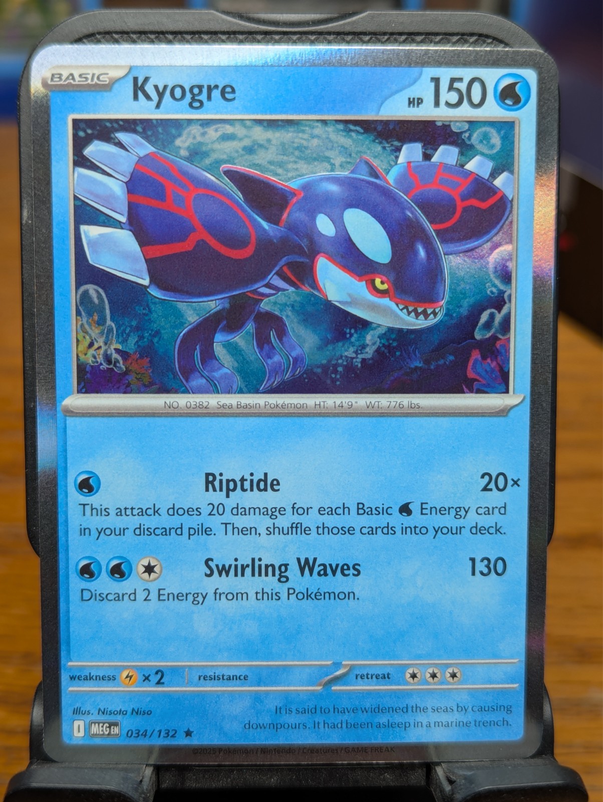 Pokemon TCG Mega Evolution Kyogre Holo Rare 034/132