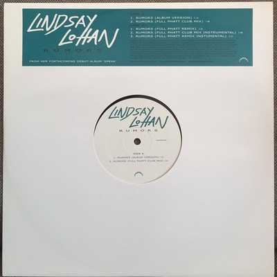 Lindsay Lohan - Rumors - Used Vinyl Record 12 - Promo - F6999z