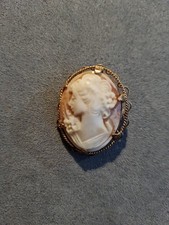 Cameo Brooch Or Pendant on Rolled Gold surround.
