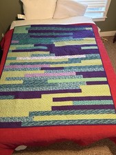 Home Made Patchwork Quilt 63x53 Inches New Multi Colored