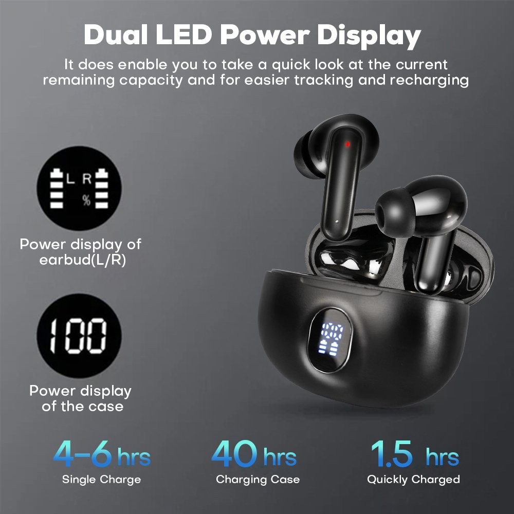 Audífonos inalámbricos Bluetooth 5.3 intraurales para celular, imagen 5