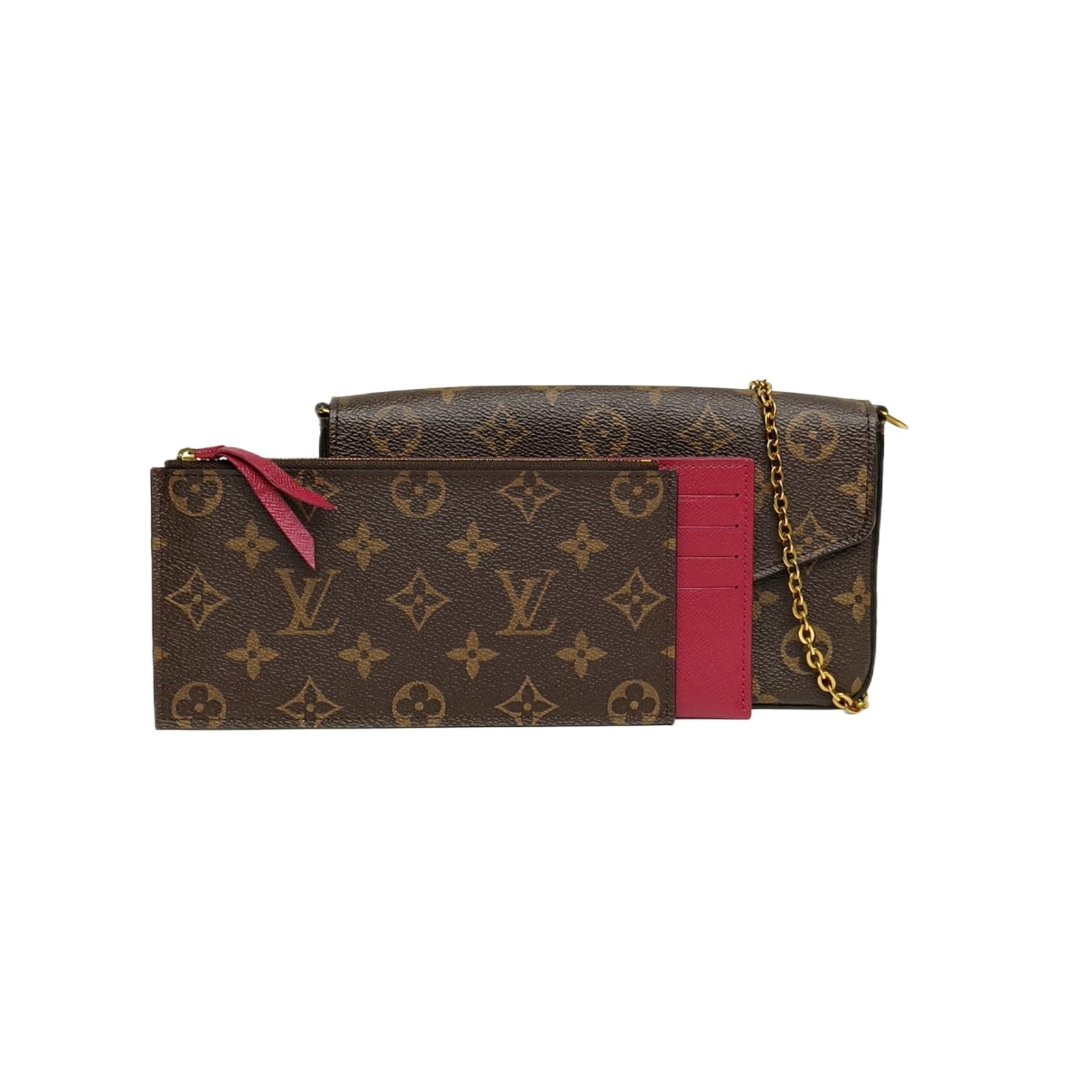 LOUIS VUITTON POCHETTE FELICIE Chain Bag Monogram PVC Crossbody Bag