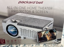 Portable Projector With Screen NIB Packard Bell Home theatre Table Projector