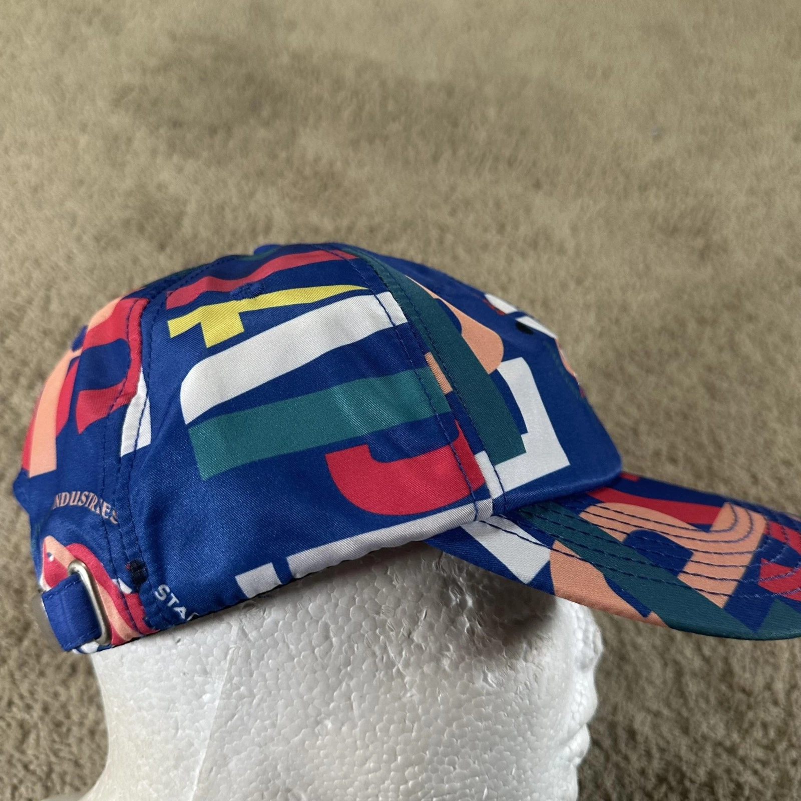 Staple Hat Cap Strap Back Mens One Size Blue Pigeon Logo Allover Print AOP