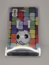FIFA World Cup Licensed Wireless Earbuds In-Ear Soccer White Black Blue
