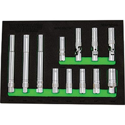 12 PC. 3/8IN DR. MAGNETIC SPARK PLUG MASTER SET VIM-MSPM100 Brand New!