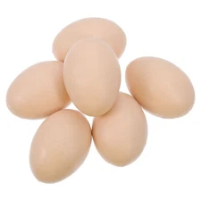  6 Pcs Simulated Graffiti Eggs Fake Easter for Crafts Chicken Decoy