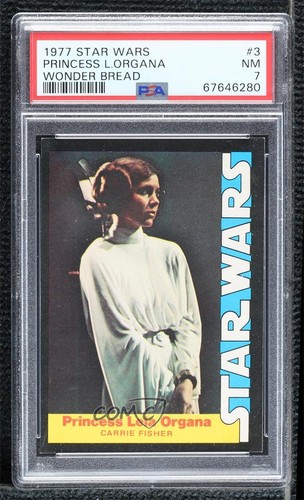 1977 Wonder Bread Star Wars #3 Princess Leia Organa — PSA 7