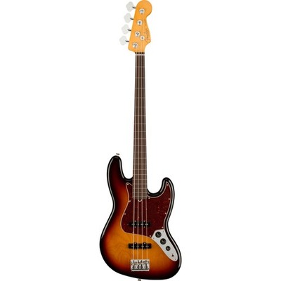 Fender American Professional II Jazz Bass Fretless RW 3-Color Sunburst - E-Bass