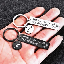 Couples Valentines Keychain Thanks For All The Orgasms Keychain Key Ring FPYU